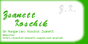 zsanett koschik business card